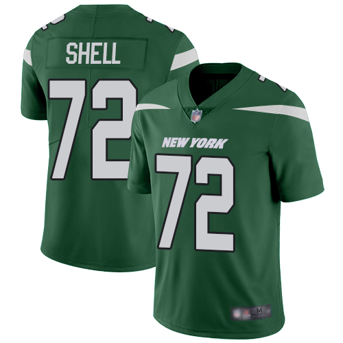 New York Jets Limited Green Youth Brandon Shell Home Jersey NFL Football #72 Vapor Untouchable